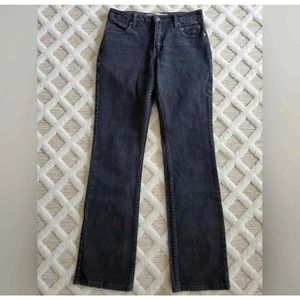 Harley Davidson Black Boot Cut Denim Jeans Women's Size 6L Classic Retro